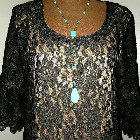 LADY NOIZ Tops - BOUTIQUE LACE BOHO TOP TUNIC LADY NOIZ 2X